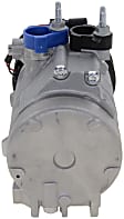 A/C Compressor, with Clutch, 6-Groove Pulley, with Hose Fitting Bolts on theLeft, 4.53 in. Diameter Clutch