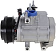A/C Compressor, with Clutch, 6-Groove Pulley, with Hose Fitting Bolts on theLeft, 4.53 in. Diameter Clutch