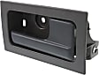 Front or Rear, Passenger Side Interior Door Handle, Gray Bezel with Black Lever, Without Door Lock Hole