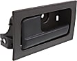 Front or Rear, Driver Side Interior Door Handle, Gray Bezel with Black Lever, Without Door Lock Hole