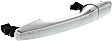 Front, Passenger Side or Rear, Driver or Passenger Side Chrome Exterior Door Handle, Without Key Hole