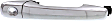 2011-2019 Ford Explorer - Front, Driver Side Chrome Exterior Door Handle, With Key Hole