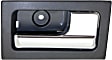 Front or Rear, Passenger Side Interior Door Handle, Black Bezel with Chrome Lever, With Door Lock Button
