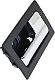 Front or Rear, Passenger Side Interior Door Handle, Black Bezel with Chrome Lever, With Door Lock Button