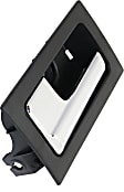 2009-2014 Ford F-150 - Front or Rear, Driver Side Interior Door Handle, Black Bezel with Chrome Lever, With Door Lock Button