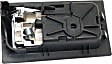 2009-2014 Ford F-150 - Front or Rear, Driver Side Interior Door Handle, Black Bezel with Chrome Lever, With Door Lock Button