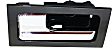 Front or Rear, Driver Side Interior Door Handle, Chrome Lever with Smooth Black Bezel, With Door Lock Button