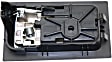 Front or Rear, Driver Side Interior Door Handle, Chrome Lever with Smooth Black Bezel, With Door Lock Button