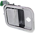 Front, Driver Side Chrome Exterior Door Handle, With Key Hole