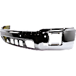 Front Bumper, Chrome, With Parking Aid Sensor Holes, Without Mounting Brackets, CAPA CERTIFIED