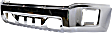Front Bumper, Chrome, Without Mounting Brackets, Without Parking Aid Sensor Holes