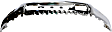 Front Bumper, Chrome, Without Mounting Brackets, Without Parking Aid Sensor Holes