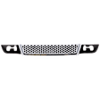Front Bumper Grille, Black Shell with Chrome Insert