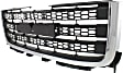 2011-2014 GMC Sierra 2500 HD - Upper Grille Assembly, Chrome Shell with Textured Black Insert