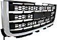 2011-2014 GMC Sierra 2500 HD - Upper Grille Assembly, Chrome Shell with Textured Black Insert