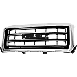 Upper Grille Assembly, Chrome Shell with Textured Black Insert