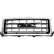Upper Grille Assembly, Chrome Shell with Textured Black Insert, CAPA CERTIFIED
