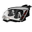 2011 GMC Acadia - Driver Side Halogen Headlight, With bulb(s), OE Replacement, CAPA Certified