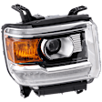 Passenger Side Headlight, with Bulb, LED, Clear Lens, CAPA Certified