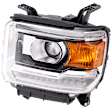 2015-2019 GMC Sierra 3500 HD - Driver Side Headlight, with Bulb, LED, Clear Lens, CAPA Certified