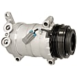 2000 Chevrolet Silverado 2500 - A/C Compressor, OHV, With 1 Piece Compressor Manifold; HU6 Compressor Type, One Bolt to mount the Hoses, With Clutch, 4-Groove Pulley, 8 Cyl 6.0L