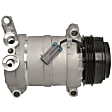 2000 Chevrolet Silverado 2500 - A/C Compressor, OHV, With 1 Piece Compressor Manifold; HU6 Compressor Type, One Bolt to mount the Hoses, With Clutch, 4-Groove Pulley, 8 Cyl 6.0L