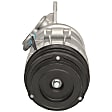 2000 Chevrolet Silverado 2500 - A/C Compressor, OHV, With 1 Piece Compressor Manifold; HU6 Compressor Type, One Bolt to mount the Hoses, With Clutch, 4-Groove Pulley, 8 Cyl 6.0L