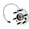Front, Driver or Passenger Side Wheel Hub, 6 Lugs, With Bearing, With Sensor