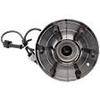Front, Driver or Passenger Side Wheel Hub, With Bearing, With Sensor, 6 x 5.5 in. Bolt Pattern, RWD, Standard Brakes Model