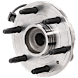 Front, Driver or Passenger Side Wheel Hub, With Bearing, With Sensor, 6 x 5.5 in. Bolt Pattern, RWD, Standard Brakes Model