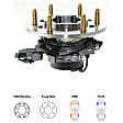 2005 Chevrolet Colorado - Front, Passenger Side Wheel Hub, 4WD, 6 Lugs, With Bearing