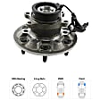Front, Passenger Side Wheel Hub, With Bearing, 4-Wheel ABS, Rear Wheel Drive, ZQ8 Sport Chassis