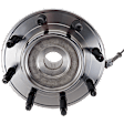 Front, Driver or Passenger Side Wheel Hub, With Bearing, With Sensor, 8 x 6.5 in. Bolt Pattern