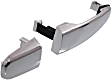 Front, Passenger Side or Rear, Driver or Passenger Side Chrome Exterior Door Handle, Without Key Hole