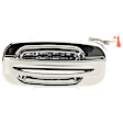 Rear, Driver Side Exterior Door Handle, Chrome, Without Key Hole, With Slash Design Lever
