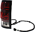 Driver Side Tail Light, with Bulb, Halogen, Amber, Clear and Red Lens, Denali Model, New Body Style
