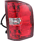 Passenger Side Tail Light, with Bulb, Halogen, Clear and Red Lens