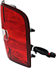 Passenger Side Tail Light, with Bulb, Halogen, Clear and Red Lens, CAPA CERTIFIED