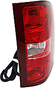 Passenger Side Tail Light, with Bulb, Halogen, Clear and Red Lens, CAPA CERTIFIED