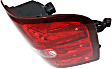 Passenger Side Tail Light, with Bulb, Halogen, Clear and Red Lens, CAPA CERTIFIED