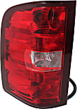 Driver Side Tail Light, with Bulb, Halogen, Clear and Red Lens