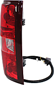 Driver Side Tail Light, with Bulb, Halogen, Clear and Red Lens