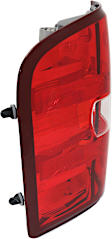Driver Side Tail Light, with Bulb, Halogen, Clear and Red Lens, CAPA CERTIFIED
