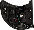 Passenger Side, Outer Tail Light, with Bulb, LED, Clear and Red Lens