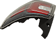Passenger Side, Outer Tail Light, with Bulb, LED, Clear and Red Lens