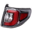 Passenger Side, Outer Tail Light, with Bulb, LED, Clear and Red Lens, CAPA Certified