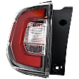Driver Side, Outer Tail Light, without Bulb, LED, Clear and Red Lens