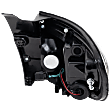 Driver Side, Outer Tail Light, without Bulb, LED, Clear and Red Lens
