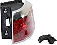 Passenger Side, Outer Halogen Tail Light, with Bulb, Red Lens, Denali Model, CAPA Certified