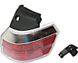 Passenger Side, Outer Halogen Tail Light, with Bulb, Red Lens, Denali Model, CAPA Certified